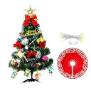 クリスマスツリー 卓上 ミニクリスマスツリー クリスマスプレゼント オーナメントセット LEDライト付き 組立簡単 コンパクト収納可能 60cm 50cm (グ...