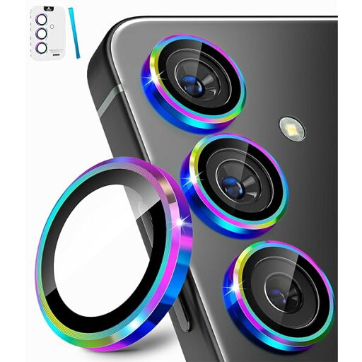 Samsung Galaxy S25 用 カメラ レンズ保護フィルム ブリングレンズカバー HD 強化ガラス 9H硬度 傷防止 カメラフィルム 防塵 耐衝撃 簡単貼付 S25 6.2" (2025)対応 - カラー Samsung Galaxy S25 用 カメラ レンズ保護フィルム ブリングレンズカバー HD 強化ガラス 9H硬度 傷防止 カメラフィルム 防塵 耐衝撃 簡単貼付 S25 6.2" (2025)対応 - カラー