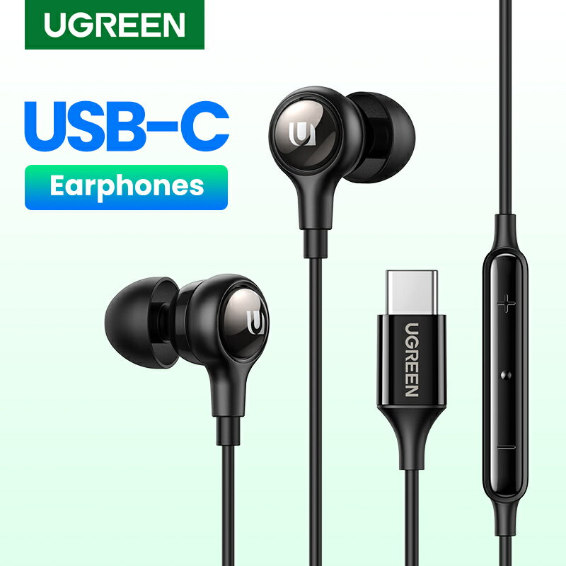 Ugreen-USB Type-Cケーブル付きイヤホン,2021 ipad pro用Hi-Fiステレオ,Galaxy s21,Google Pixel 5