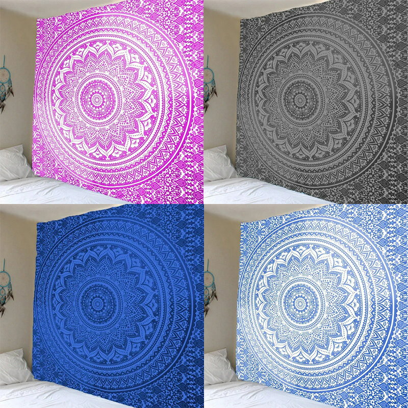 ボヘミアンスリーピングマットタペストリーインド曼荼羅タペストリー壁掛けビーチブランケットキャンプ..