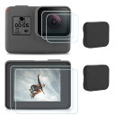 【2セット】GoPro Hero 7 Black/ 6 / 5 /Gopro2018 用 強化ガラス 液晶保護フィルム 強化ガラスフィルム 9H高硬度 超薄0....