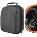ケース Shield ヘッドホンケース 互換性 ハードケース 旅行用 ハードシェルケース Large Sized Over-Ear Headphones に対応 収納ポーチ付属 (ダークグレー)