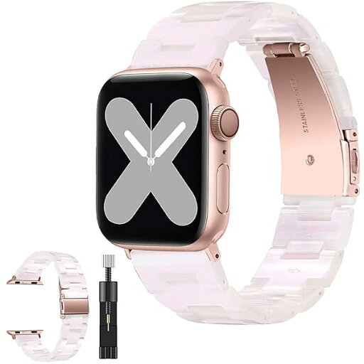コンパチブル Apple Watch Series8/7/6/5/4/3/2/1/SE 41/40/38mm 交換バンド アップルウォッチ バンド Apple Watch バンド 樹脂バンド ステンレス留め金 軽量 防水 綺麗 時計ベルト 調整ツール コンパチブル Apple Watch Series8/7/6/5/4/3/2/1/SE 41/40/38mm 交換バンド アップルウォッチ バンド Apple Watch バンド 樹脂バンド ステンレス留め金 軽量 防水 綺麗 時計ベルト 調整ツール