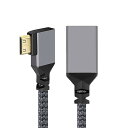 CY Mini HDMI - HDMIケーブル、Mini HDMI 1.4オス-HDMIメス 4K延長ケーブル 90度直角