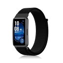 Huawei Band 9 / Huawei Band 8 対応 バンド 交換ベルト ベルクロデザイン 柔らかく快適 サイズ調節可能 編組バンド ナイロン製 弾...