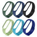シャオミ Mi Band 5/6/7 6個セット 6色 TPU 柔らかい 交換ベルト リストバンド ソフトバンド 耐衝撃 防水 通気 スマートウォッチ 替えベル...