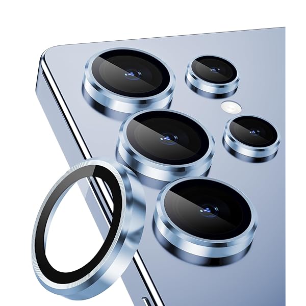 Samsung Galaxy S25 Ultra 用 カメラ レンズ保護フィルム [3+2] アルミ合金 9H硬度 傷防止 カメラフィ..