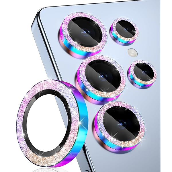 Samsung Galaxy S25 Ultra 用 カメラ レンズ保護フィルム [3+2] アルミ合金 9H硬度 傷防止 カメラフィ..