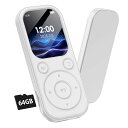 mp3プレーヤー 【26g超軽さ&Bluetooth5.3】 小型 音楽プレイヤー 64GB ポータブルデジタルプレーヤー ミュージックプレイヤー オーディオプレーヤー 薄型 多機能 128GB拡張可能 Type-C充電式 OTG対応 操作簡単 音楽