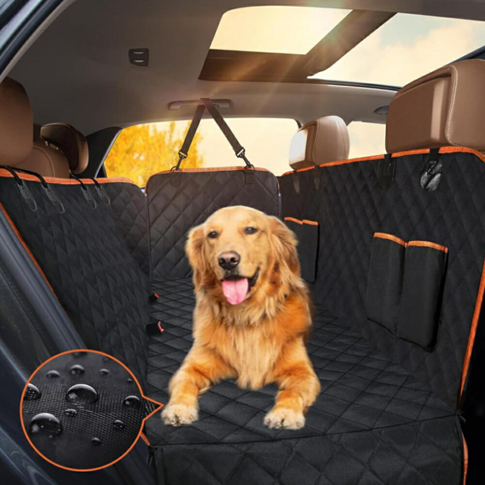 1PC 犬用カーシートカバー 後部座席に適し、防水シートプロテクター、傷つきにくいペットカーパッド、