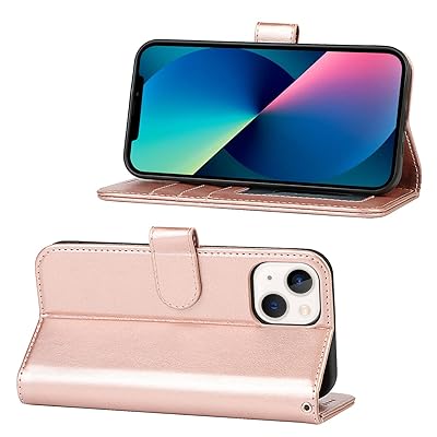 アイフォン 13 Mini ケース iPhone 13mini 手帳型 iPhone13 Mini 財布型 カバー ケース ストラップ付き PUレザー カード収納 横置きスタンド 機能 明るい色 内蔵マグネット—ピンク
