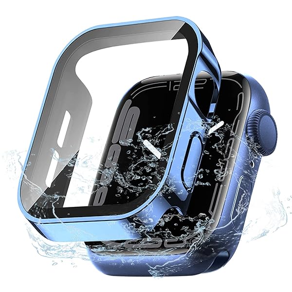 対応 Apple Watch ケース Series 9/8/7 アップルウォッチ カバー PC素材 防水 3D直角エッジデザ メッ