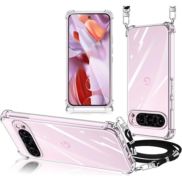 Google Pixel 9 Pro XL ケース クリア ショルダー 縄掛けケース 耐衝撃 ピクセル9 pro xl スマホケー