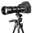 望遠レンズ420-800mm f/8.3 対応ニコンF-mount マニュアルズーム望遠レンズ + T-マウント対応ニコンD5500 D3300 D3200 D...