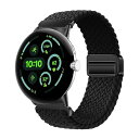 バンド Google Pixel Watch 3 45mm 対応 時計バンド ナイロン スポーツバンド 磁気バックル 編組バンド マグネットバックル 伸縮性 速乾性 交換ベルト 男女通用 サイズ調節 Google Pixel Watch 3 45mm(2)