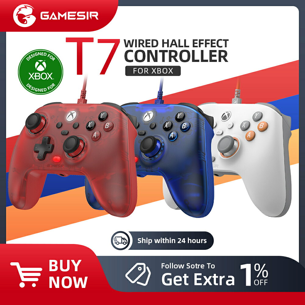 Gamesir-t7ゲーミングワイヤードコントローラー、xboxシリーズx、シリーズs、xbox one、steam、Windows 10,11に適合