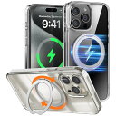 iPhone 15 Pro Max 用 ケース 「360°回転スタンド」Mag-Safe対応 マグネット式 SGS認証 耐衝撃 隠しスタンド 指紋防止 黄変防止 マット感 スマホケース YouTube視聴 FaceTime アイフォン15 Pro M