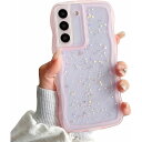 Galaxy S21 ケース クリア TPU カバー ウェーブ おしゃれ 韓国 可愛い ウェーブ グリッター 透明 薄型 軽量 耐衝撃 滑り止め (SC-51B...