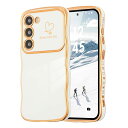 Samsung Galaxy S23 5G 用 ハートケース 人気 おしゃれ サムスン ギャラクシー S23 ウェーブ ケース 柔軟な TPU シリコン スマホ...