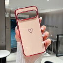 Google Pixel 9 用 ハートケース グーグル ピクセル 9 Pro ケース 柔軟な TPU シリコン メッキ加工 ソフト 軽量 耐衝撃 おしゃれ 韓...