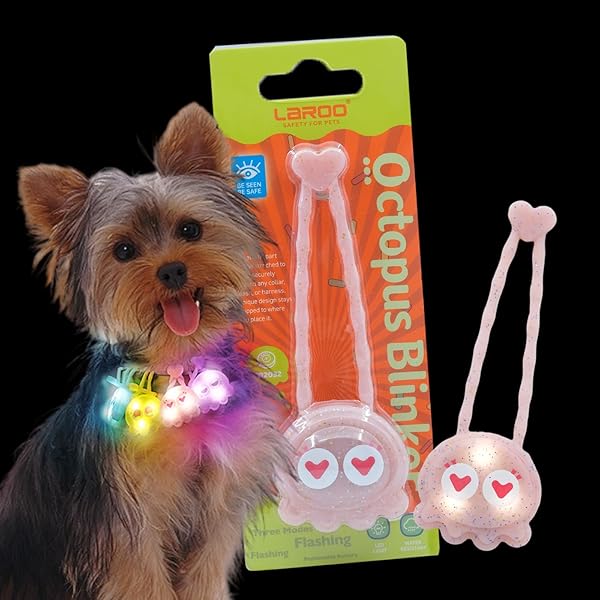 犬猫用ペンダントライト 安全補助グッズ シリコン素材/軽い/生活防水設計/3種類の光るモー