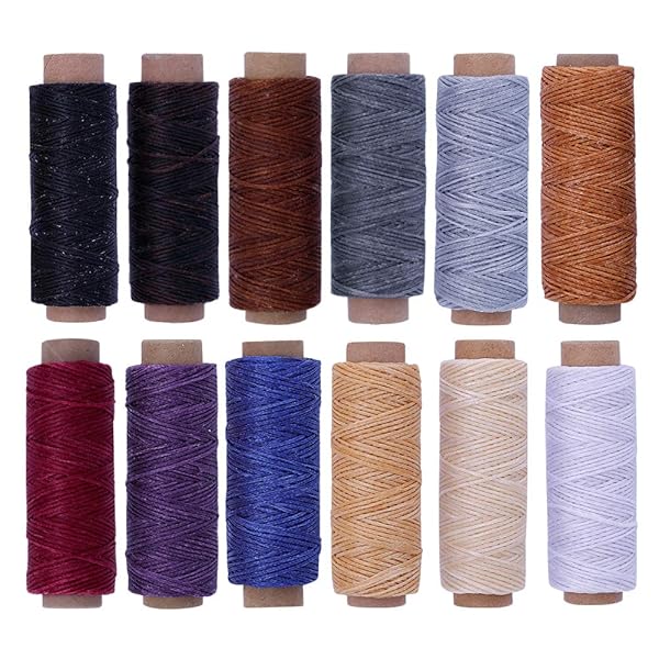 蝋引き糸 ロウ引き糸 ワックスコード 手縫い 手芸 紐 DIY レザークラフト 糸 ろう引き糸 蝋引