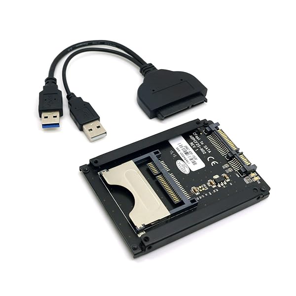CFast カードリーダー CFast SSD - 22ピン SATAアダプター SATAからUSB 3.0データ電源ケーブル付き