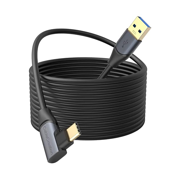 Quest Link適用変換ケーブル,USB 3.1 USB C to A Oculus Quest Link対応 変換ケーブル高速5 Gbpsデータ転送 、 Quest 2適用 バーチャルリアリティヘッドセット対応＆ゲーミングPC等に適用, 5M（