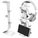 ゲームコントローラー収納ラック ゲーム機スタンド マグネットフック付き コントローラー スタンド ホワイト