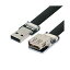 USB 2.0 フラットケーブル USB 2.0 オス-メス データ転送 充電 リボン フレックス 延長ケーブル アダプ..