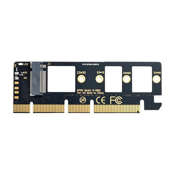 NGFF M-Key NVME M.2 SSD - PCI-E Express 3.0 PCI-E4.0 16x X4アダプター ブラケットなし