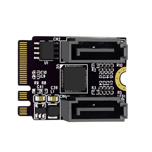 NGFF キー A+E PCI Express to SATA 3.0 6Gbps デュアルポート アダプター コンバーター ハードドライブ拡張カード JMB582 2230