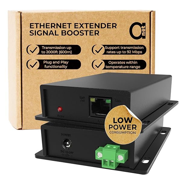 イーサネットエクステンダー 最大600m延長 | UTPキット/BNCケーブル/銅線対応 | すべてのイーサネット端末対応 | LANリピーター/ブースター/ブリッジ | BNC to 2ピンアダプター付属