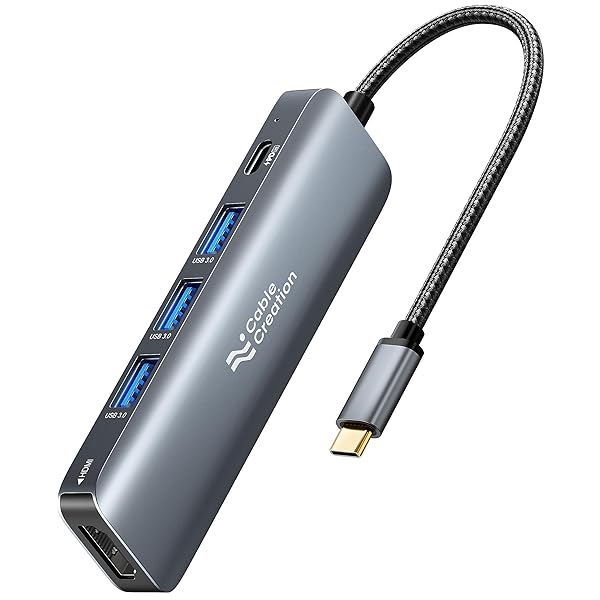 USB-C ハブ, 5-in-1 USB Type C HDMI ハブ 4K@30Hz HDMI/100W PD/ 3USB3.0ポート搭載 iPhone15,iPhone15Pro Max,MacBook Pro, MacBook Air M1/M