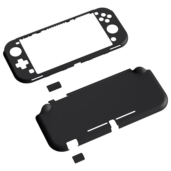 PlayVital Switch Liteに対応用カスタムカバー、Switch Liteに対応用保護カバー（ハード）―スクリーン保護フィルム*1付き【ブラック】