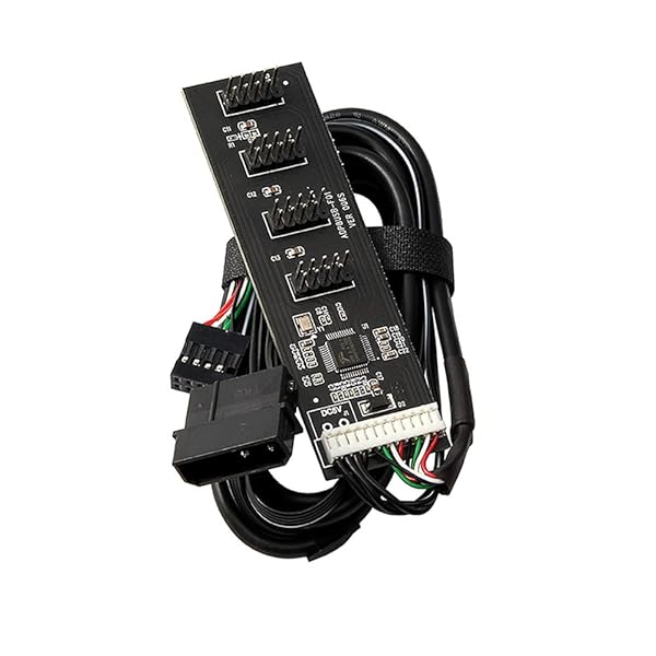 USB 2.0 9ピン 10ピン ヘッダー 1~4メススプリッター延長ケーブルハブ IDE 5V電源コネクタアダプターポートマルチライヤー付き