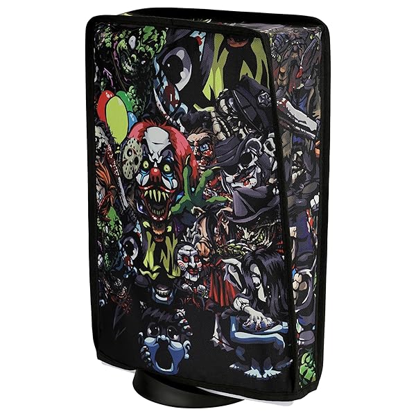 ps5コンソールに対応用ダストカバー、ps5コンソールに対応用防水ダストカバー、傷防止カバーはデジタルバージョンやディスクバージョンに適用できる【スケアリー・パーティー】