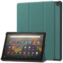 For Fire HD 10 / HD 10 Plus (第13世代、2023年発売のみ) ケース 軽量 薄型 PU レザー スマート カバー 耐衝撃 傷防止 ハード 背面 ケース 三つ折り スタンド オートスリープ ウェイクアップ 機能 ファイヤー
