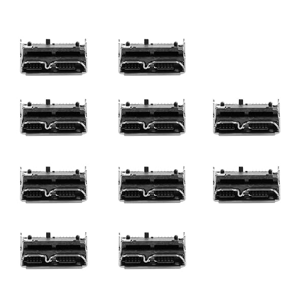 コネクター 10個 Micro USB 3.0 10ピン メスソケット レセプタクル ボードマウント SMTタイプ 高さ5.2mm SSD USBハードディスク用