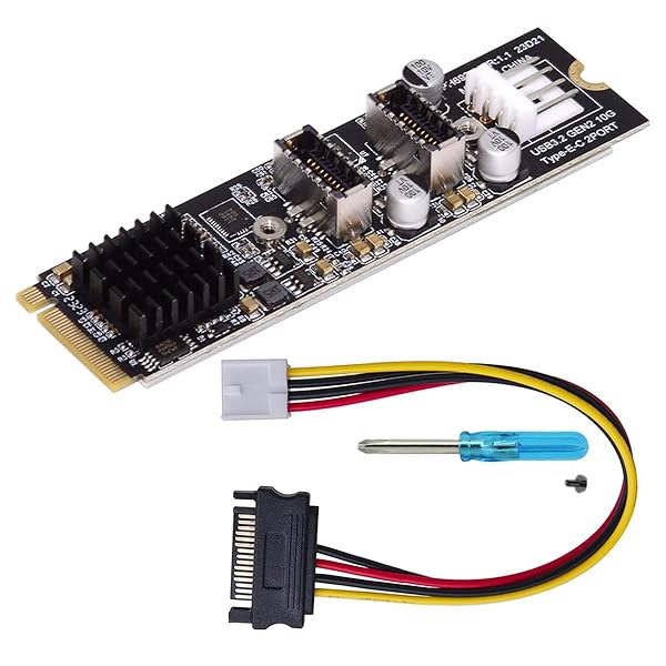 カード 10Gbps デュアルタイプE USB 3.1フロントパネルソケット NVME NGFF M-Key Expressカードアダプター マザーボード用