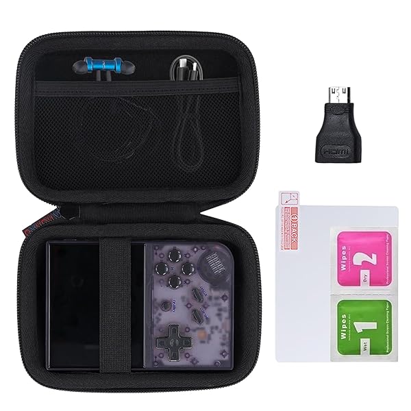 【保護フィルム1枚＋変換アダプタ1個おまけ】Anbernic RG35XX Plus/RG35XX/R36S Whatsko ハンドヘルドゲーム機に対応, 専用収納ケース（ケースのみ）