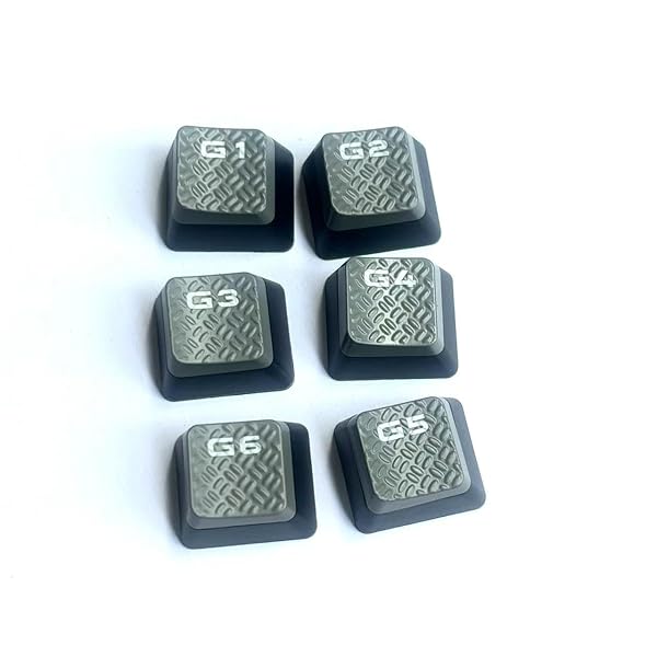 G1 G2 G3 G4 G5 G6 キーキャップ Corsair K63、K65、K68、K70、K95、K100 MXメカニカルゲーミングキーボード用(グレー6個キーキャップ)