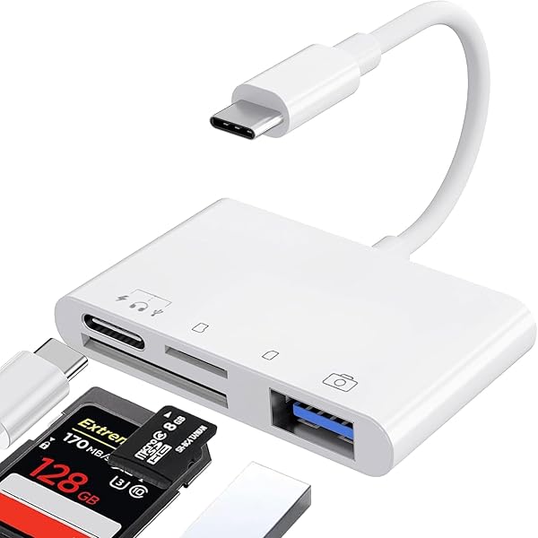 【2025新バージョン 4in1 カードリーダー】 カードリーダー 4 in 1 SDカードリーダー メモリカードリーダー Hi-Fi 充電 データ転送 タイプc 写真 ビデオ USB-C OTG機能 設定不要 変換アダプタ マルチ機能 設定不要 ス