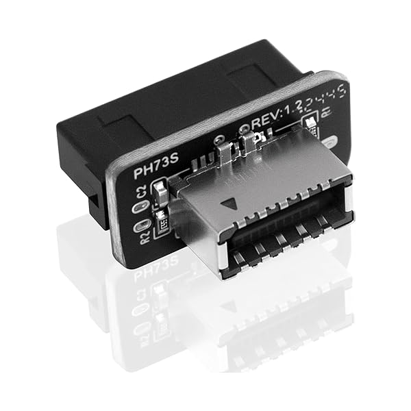 USB3.0 type-e 変換 USBフロントパネルアダプター、Type-EからUSB 3.0 19ピンフロントパネルヘッダー拡張アダプターは、Cタイプインターフェイスに変換可能 1パック