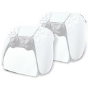 2セット ps5コントローラー対応用ディスプレイスタンド、デュアルセンス5対応収納スタンド、ps5コントローラー対応用机収納スタンド、スタンドホルダー、滑り止めラバーパッド付き【ホワイト】