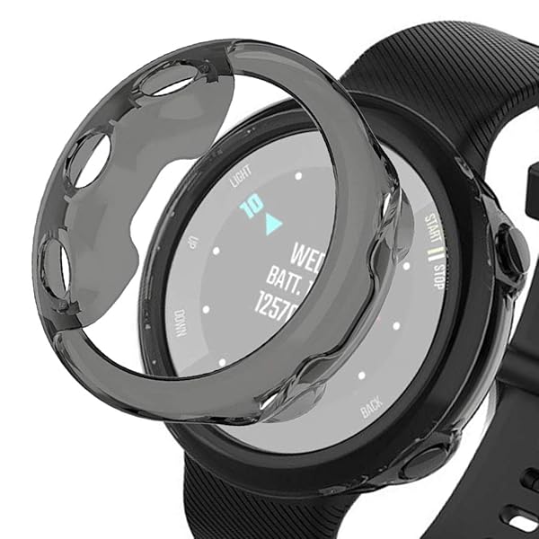 Garmin(ガーミン) ForeAthlete 45 専用ケース ForeAthlete 45 カバー ソフト TPU材質 ぴったり対応 擦り傷防止 軽量 防衝撃 ForeAthlete 45 保護ケース バンパー（ブラック）