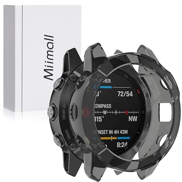 Garmin(ガーミン) Fenix 6X/6X Pro/Fenix 6X Sapphire 専用ケース Garmin Fenix 6X カバー ソフト TPU材質 ぴったり対応 擦り傷防止 軽量 防衝撃 Fenix 6X Pro 保護ケース バンパ
