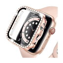 【PCケース+フイルム 2イン1】対応Apple Watch 4/5/6/SE/SE2 44mm専用ケース ラインストーン付け アップルウォッチシリーズ 5 カバー シート 強化ガラス PC材質 擦り傷防止 防衝撃 Apple Watch 6 保護カ