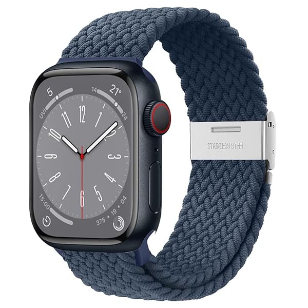 ソロループ コンパチブル Apple Watch バンド 41mm 40mm 38mm、編み込み ナイロン ゴム ストラップ スポーツループ リストバンド女性 男性 伸縮性 ブレスレット おしゃれ 蒸れない かぶれない 人気 コンパチブル アップルウ