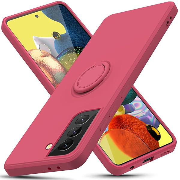 Galaxy S21 用 ケース リング付き 耐衝撃 TPU 車載対応ホルダー対応 スマホケース シリコン スタンド機能 360度回転 薄型 軽量 ギャラクシーs21 5g SCG09 用ケースカバー 衝撃吸収 カメラ保護 耐摩擦 一体型 手触り良い